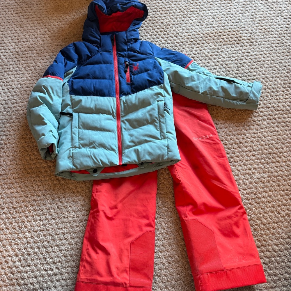 Spyder Kids' Red and Blue Ski Jacket